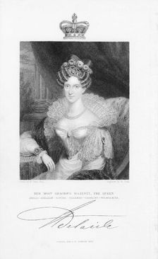Adelaide of Saxe-Coburg Meiningen, German-born Queen-consort of William IV, 1832