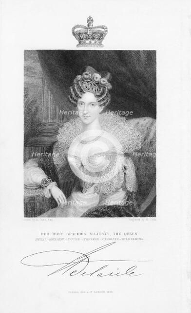 Adelaide of Saxe-Coburg Meiningen, German-born Queen-consort of William IV, 1832. Artist: Unknown