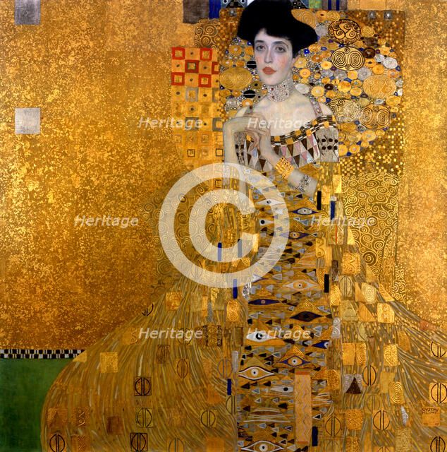 Adele Bloch-Bauer I, 1907. Artist: Klimt, Gustav (1862-1918)