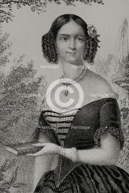 Adelgunde of Bavaria, (1823-1914), Duchess consort of Modena and Reggio (1846-1859)..., 1852.  Creator: Julio Donón.
