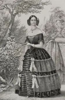 Adelgunde of Bavaria, (1823-1914), Duchess consort of Modena and Reggio (1846-1859)..., 1852. Creator: Julio Donón