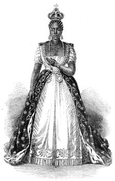 Adelina, Empress of Hayti, in her Coronation Robes, 1856. Creator: Unknown