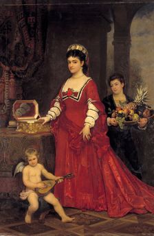 Adelina Patti, late 19th century. Creator: Karl Friedrich Steinhardt