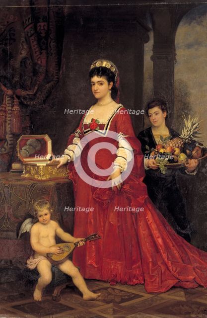Adelina Patti, late 19th century. Creator: Karl Friedrich Steinhardt.