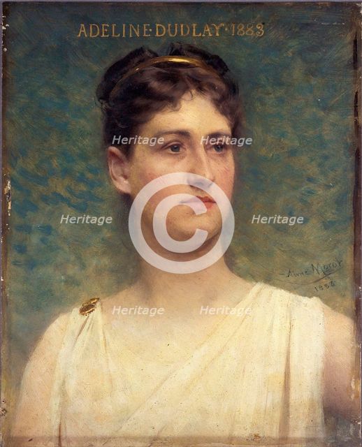 Adeline Dudlay (1858-1934), member of the Comédie-Française, 1885. Creator: Aime Morot.