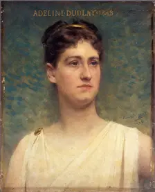 Adeline Dudlay (1858-1934), member of the Comédie-Française, 1885. Creator: Aime Morot