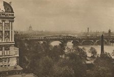 Adelphi Terrace Overlooks The River Eastward from the Hotel Cecil to the Tower Bridge c1935. Creator: Donald McLeish