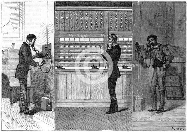 Ader telephone system, 1881. Creator: Unknown.