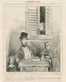 Adieu! ... A la grâce de dieu ..., 19th century. Creator: Honore Daumier