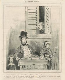Adieu! ... A la grâce de dieu ..., 19th century. Creator: Honore Daumier