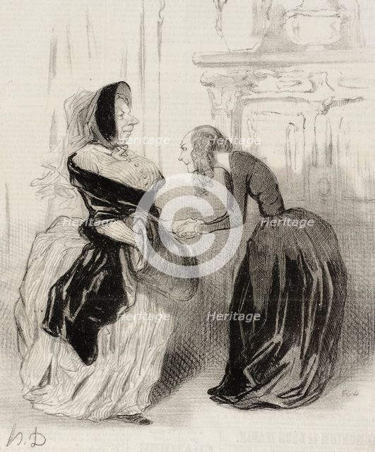 Adieu, ma chère Flora...ne manquez pas.., 1844. Creator: Honore Daumier.