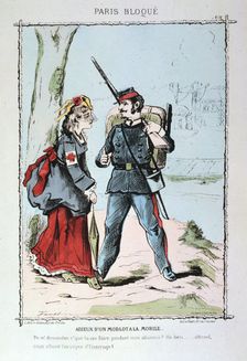 Adieux d'un Moblot a la Mobile 1870-1871. Artist: Anon