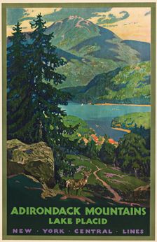 Adirondack Mountains Lake Placid - New York Central Lines, 1930. Creator: Greene, Walter L. (1870-1956)