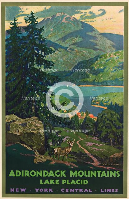 Adirondack Mountains Lake Placid - New York Central Lines, 1930. Creator: Greene, Walter L. (1870-1956).