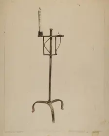 Adjustable Candle Holder, c. 1937. Creator: Howard Lumbard