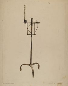 Adjustable Candle Holder, c. 1937. Creator: Howard Lumbard