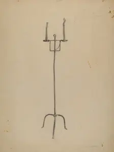 Adjustable Candle Holder, c. 1939. Creator: Howard Lumbard