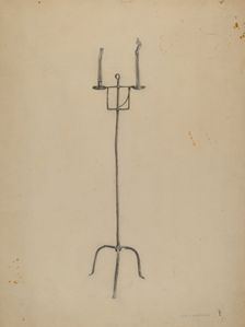 Adjustable Candle Holder, c. 1939. Creator: Howard Lumbard