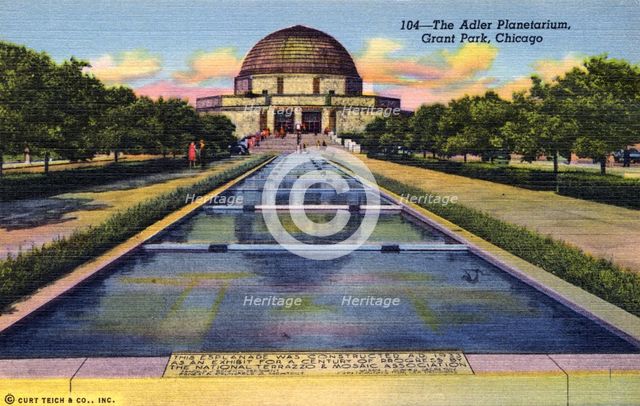 Adler Planetarium, Grant Park, Chicago, Illinois, USA, 1941. Artist: Unknown