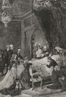 Administering the sacrament of the extreme unction to María de las Mercedes of Orleans, 1878. Creator: Arturo Carretero y Sánchez