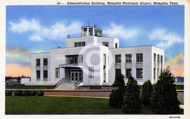 Administration Building, Memphis Municipal Airport, Memphis, Tennessee, USA, 1940. Artist: Unknown