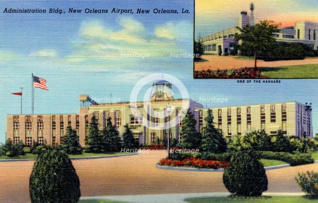 Administration Building, New Orleans Airport, Louisiana, USA, 1940. Artist: Unknown