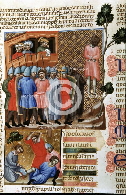 Administration of justice, Miniature in 'Codex Justinian Institutiones Feodorum et Alia', illumin…