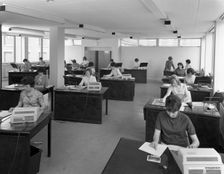Administration office at Huntsman House, Leeds, West Yorkshire, 1968. Creator: Michael Walters