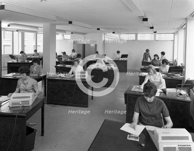 Administration office at Huntsman House, Leeds, West Yorkshire, 1968. Creator: Michael Walters.