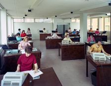 Administration office at Huntsman House, Leeds, West Yorkshire, 1968. Creator: Michael Walters