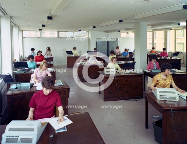 Administration office at Huntsman House, Leeds, West Yorkshire, 1968. Creator: Michael Walters.