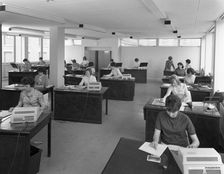 Administration office at Huntsman House, Leeds, West Yorkshire, 1968. Artist: Michael Walters