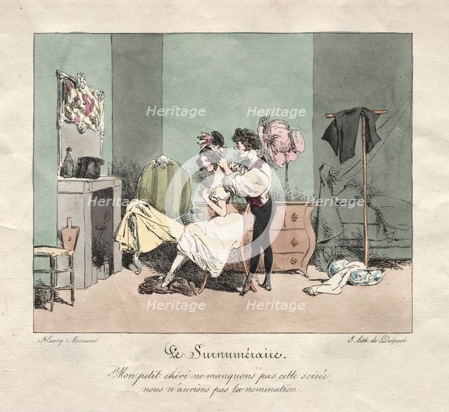 Administrative Customs: Supernumerary. Creator: Henry Bonaventure Monnier (French, 1805-1877).