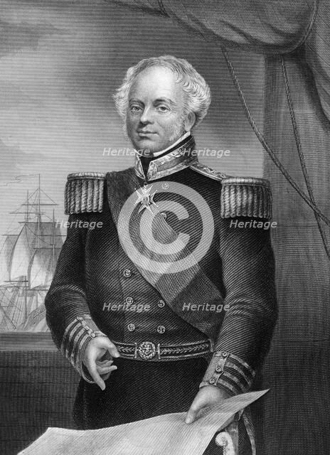 Admiral Thomas Dundas (d1841), British naval officer of the Napoleonic Wars, 1857.Artist: DJ Pound