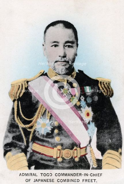 Admiral Togo, Commander-in-chief of Japanese Combined Fleet, c1903-1905. Artist: Unknown