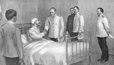 Admiral Togo visiting Russian Admiral Rozhestvensky in hospital, Russo-Japanese War ,1904-5
