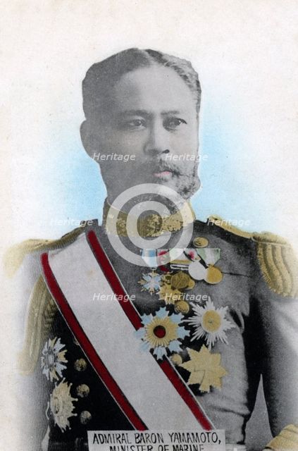 Admiral Yamamoto, Japanese Minister of the Navy, c1904-1905. Artist: Unknown