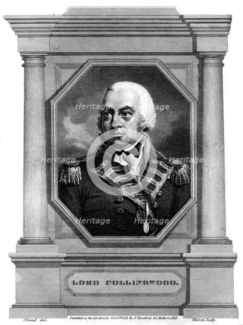 Admiral Cuthbert Collingwood (1750-1810), 1st Baron Collingwood, 1837.Artist: Warren