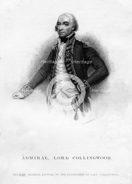 Admiral Cuthbert Collingwood (1750-1810), 1st Baron Collingwood, 1837. Artist: Unknown