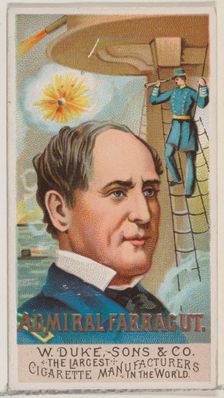 Admiral Farragut, from the series Great Americans (N76) for Duke brand cigarettes, 1888., 1888. Creator: Unknown