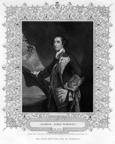 Admiral George Brydges Rodney (1719-1792), 1st Baron Rodney, 19th century.Artist: H Robinson