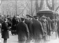 Admiral George Dewey, U.S.N. - Coffin Leaving House, 1917. Creator: Harris & Ewing