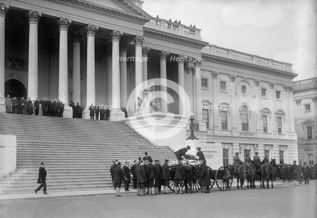 Admiral George Dewey, U.S.N. - Taking Coffin Into Capitol, 1917. Creator: Harris & Ewing.
