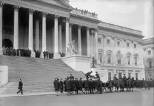 Admiral George Dewey, U.S.N. - Taking Coffin Into Capitol, 1917. Creator: Harris & Ewing