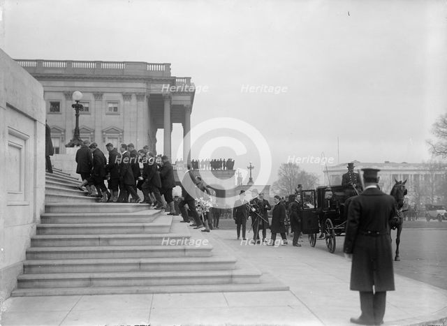 Admiral George Dewey, U.S.N. - Taking Coffin Into Capitol, 1917. Creator: Harris & Ewing.