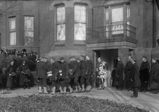 Admiral George Dewey, U.S.N. - Coffin Leaving House, 1917. Creator: Harris & Ewing