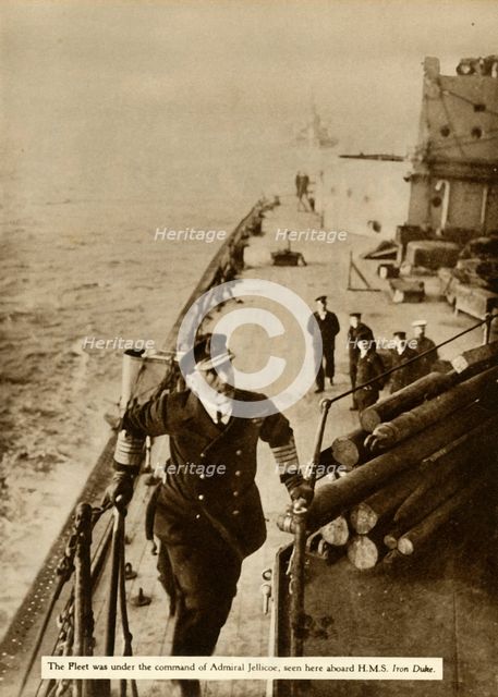 Admiral Jellicoe aboard HMS 'Iron Duke', 1914, (1935).  Creator: Unknown.