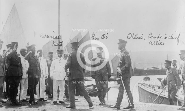 Admiral Kato; Gen. Oi; Otani, Comdr. in Chief Allies; Nakajimia..., between c1915 and c1920. Creator: Bain News Service.