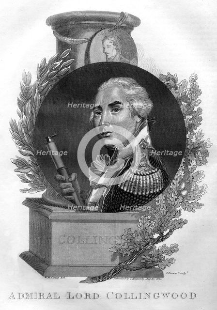 Admiral Lord Cuthbert Collingwood (1748-1810), 1816.Artist: I Brown