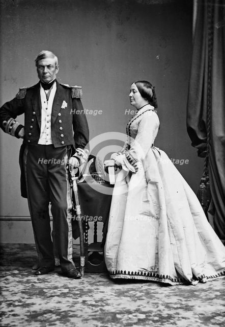 Admiral Milne and wife, 1863 December. Creator: Unknown.